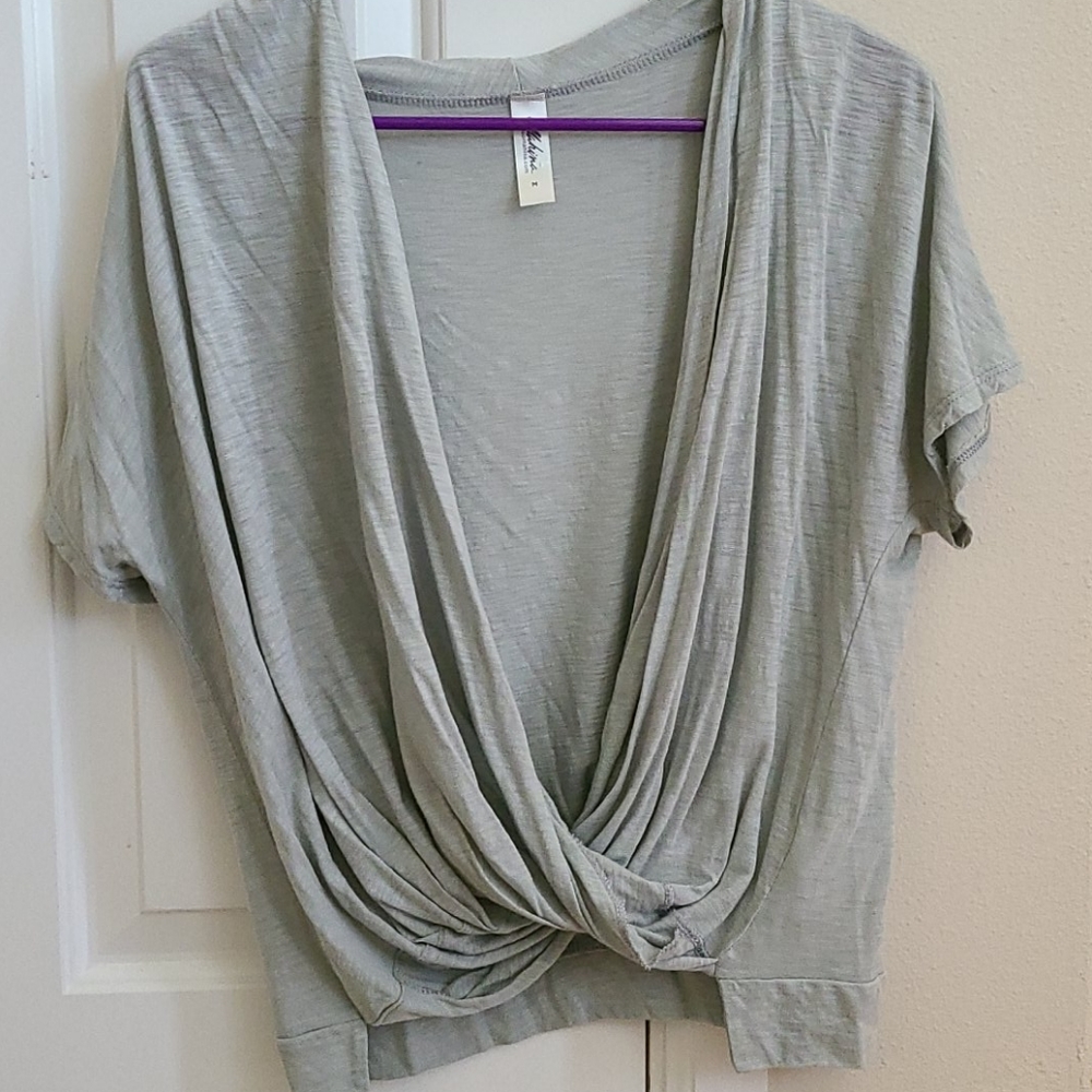 Mahina short sleeve wrap blouse